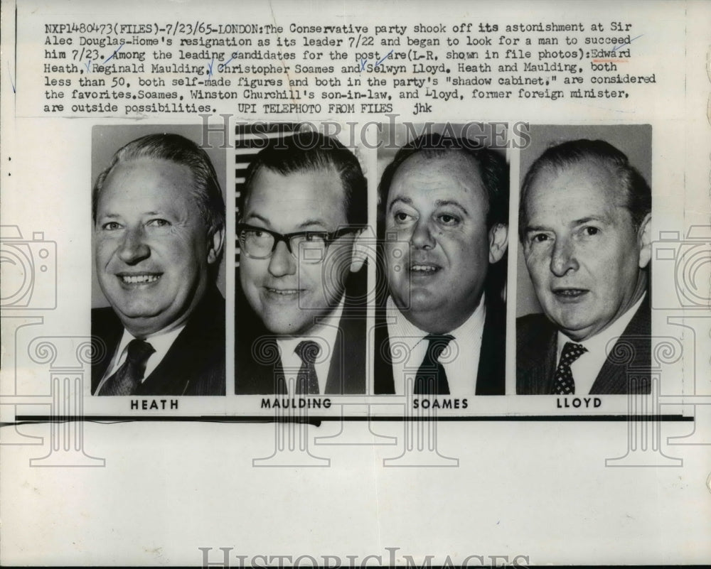 1965 Press Photo Candidates for Britain's Conservative Party Leaders