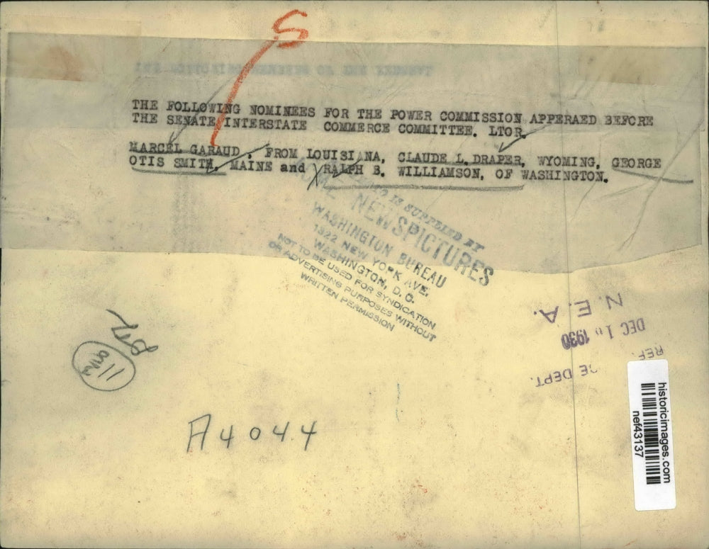 1930 Press Photo Nominees for the Power Commission - nef43137