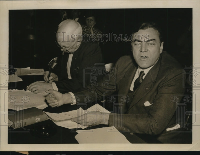Load image into Gallery viewer, 1939 Press Photo J. Hamilton Fish urges referendum on war draft of man power
