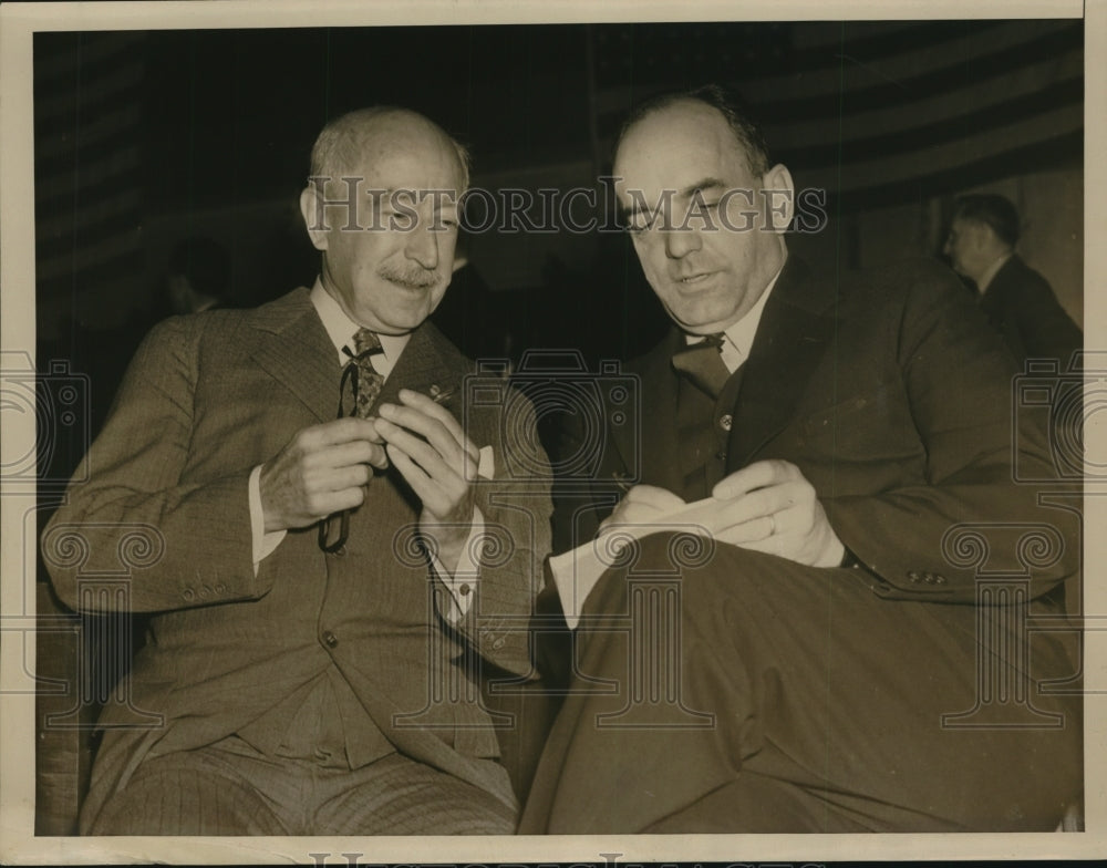 1938 Press Photo Professor Marston Bogert of Columbia U and Dean Frank Whitmore