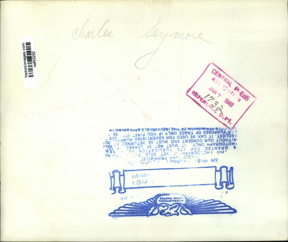 1949 Press Photo Dean Acherson at a meeting of the Yale University Corporation