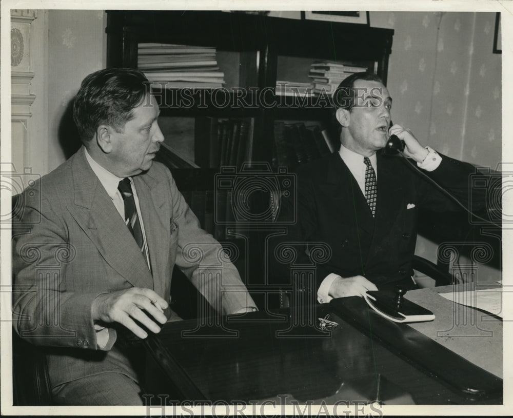 1942 Press Photo Urho Toivola, Hualmar Procope of Closed Finland Consular Office