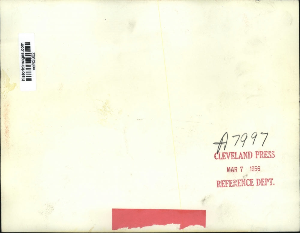 1956 Press Photo C.E Wilson Ponders Question During Press Conference at Pentagon