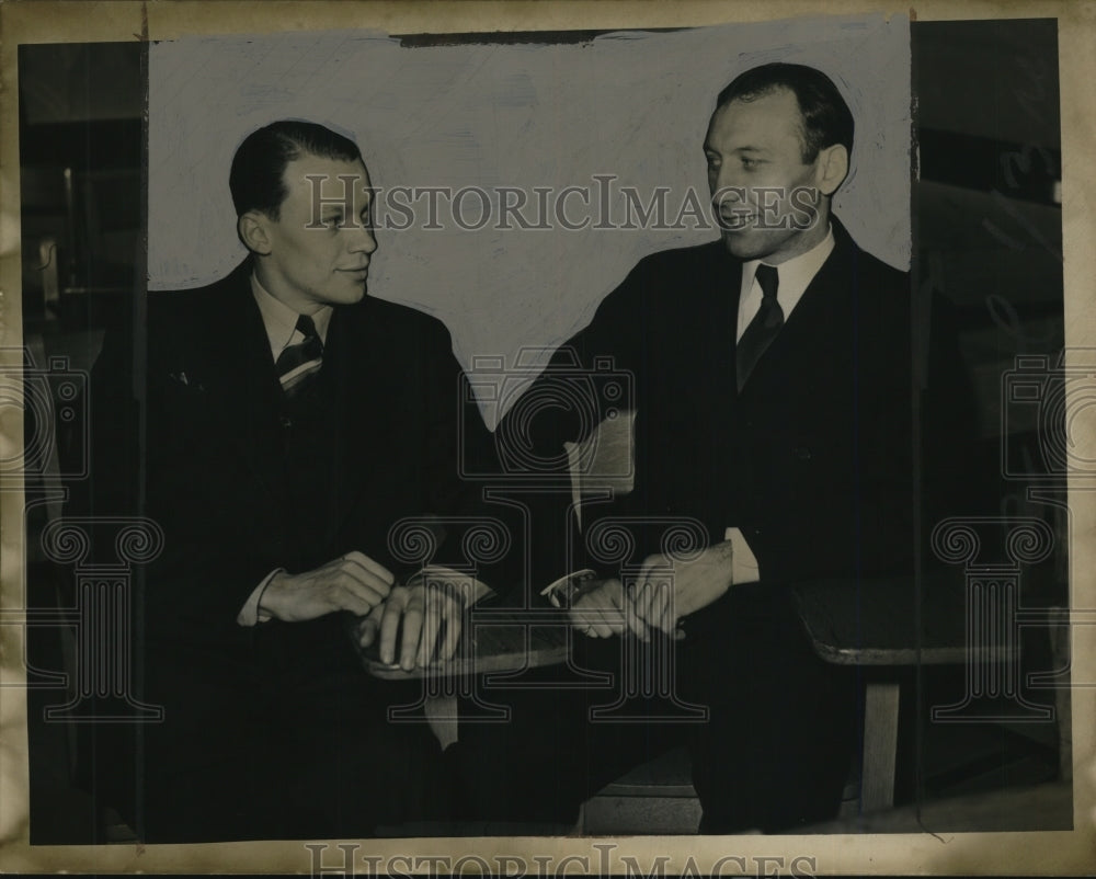 1938 Press Photo Glenn Cuminghan and George Arnold - nef43499