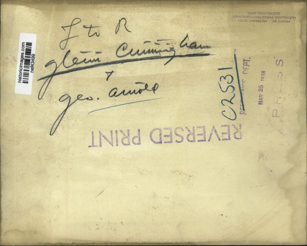 1938 Press Photo Glenn Cuminghan and George Arnold - nef43499