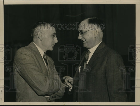 1937 Press Photo F.W. Powell & C.O. Hardy as They Attend Senate Hearing in D.C.