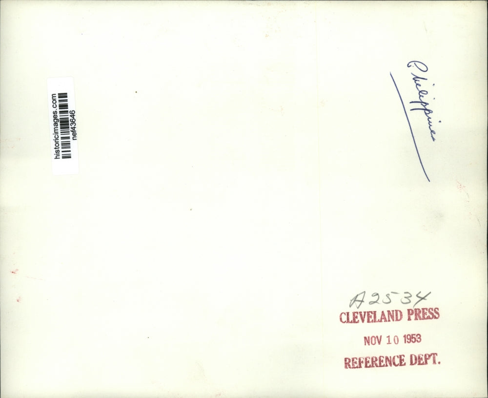 1953 Press Photo Peaceful Elections Guaranteed as Bi-Partisan Agreement Signed