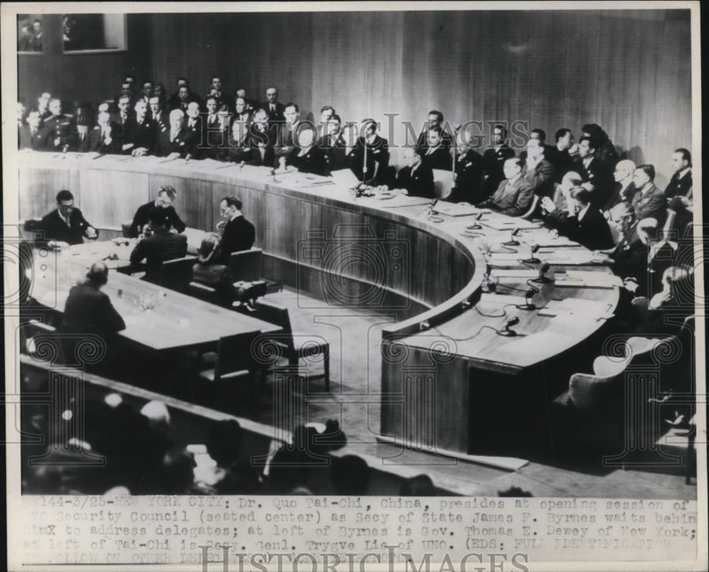 Load image into Gallery viewer, 1946 Press Photo Opening Session United Nations Security Council, New York
