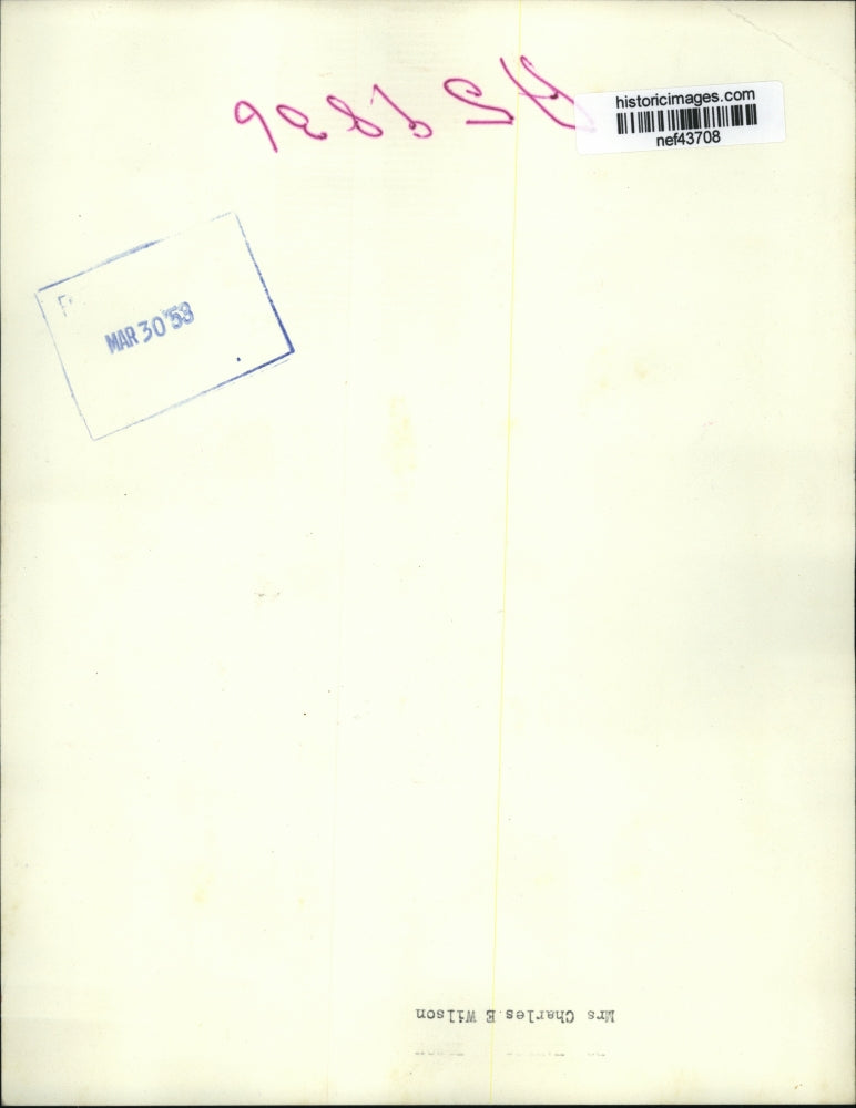 1953 Press Photo Mrs. Charles E. Wilson (Jessie Ann) - nef43708