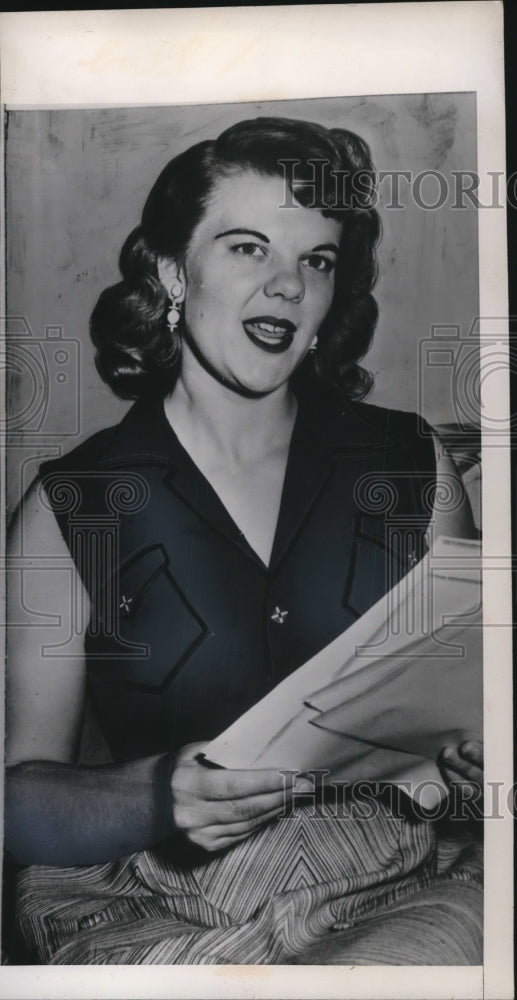 1954 Press Photo Constance Keehn, Advocate for Inmate Don J. Neal - nef43772