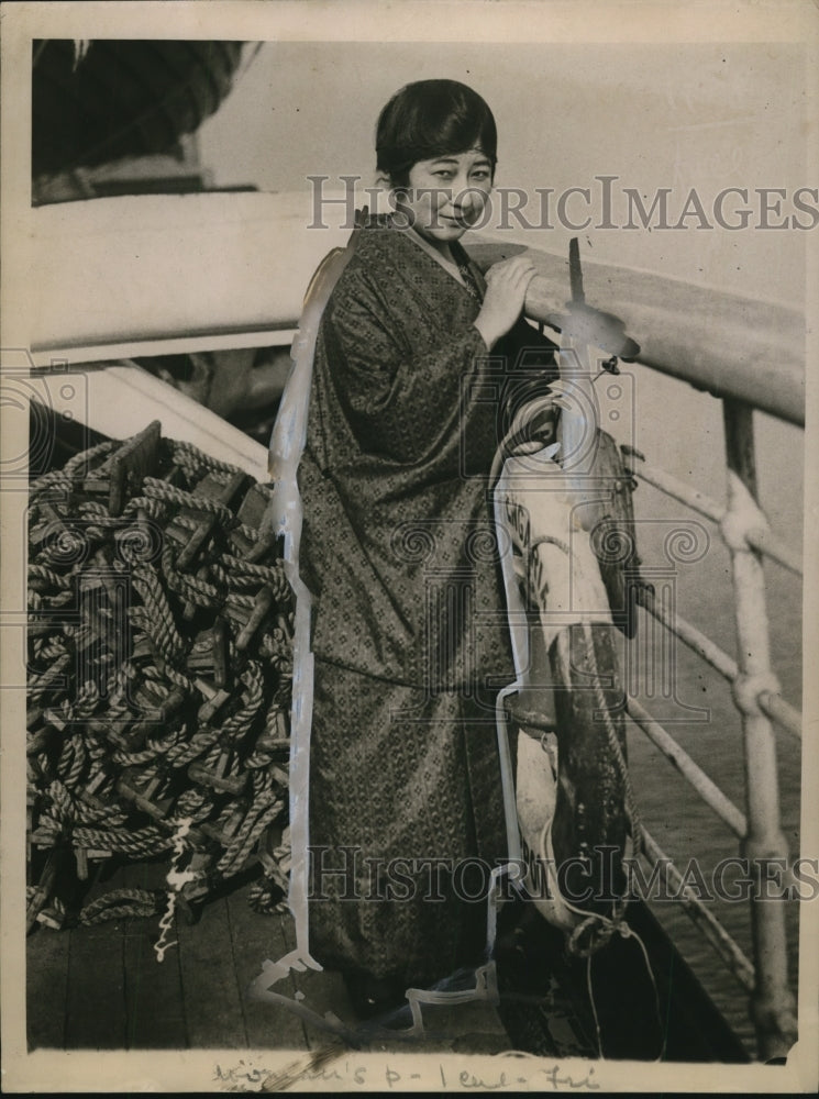 1923 Press Photo Misko Yamaguchi, Japanese hotel Keeper - nef43779
