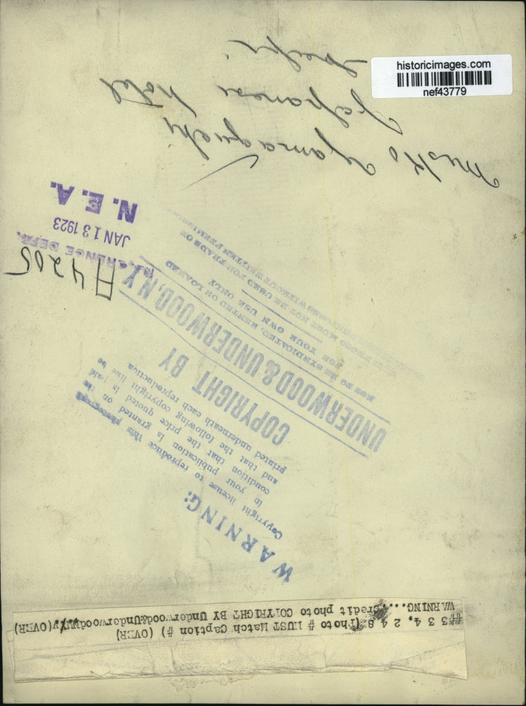 1923 Press Photo Misko Yamaguchi, Japanese hotel Keeper - nef43779