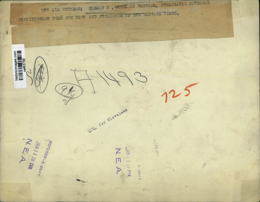 1928 Press Photo Norman E. Mack - nef43799