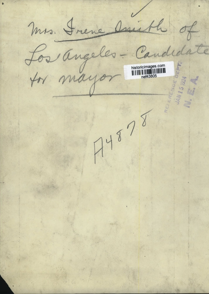 1924 Press Photo Irene Smith of Los Angeles - nef43805