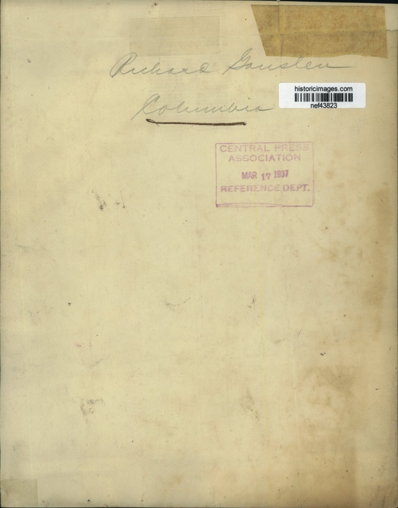 1937 Press Photo Richard Gausler, Columbia University - nef43823