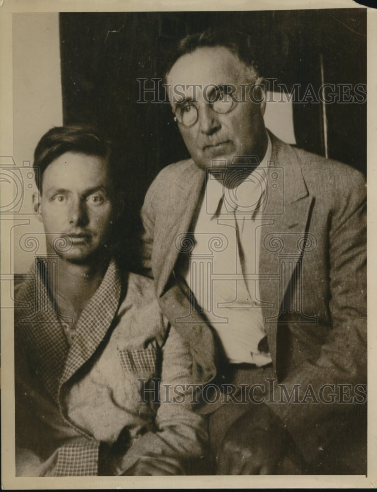 1939 Press Photo Gerould Goldner, Father Dr. Jacob After Release from Kidnappers