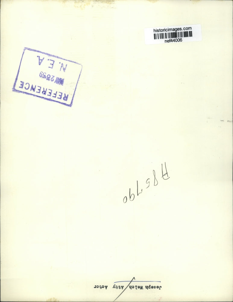 1959 Press Photo Joseph Welch Attorney and Actor - nef44006