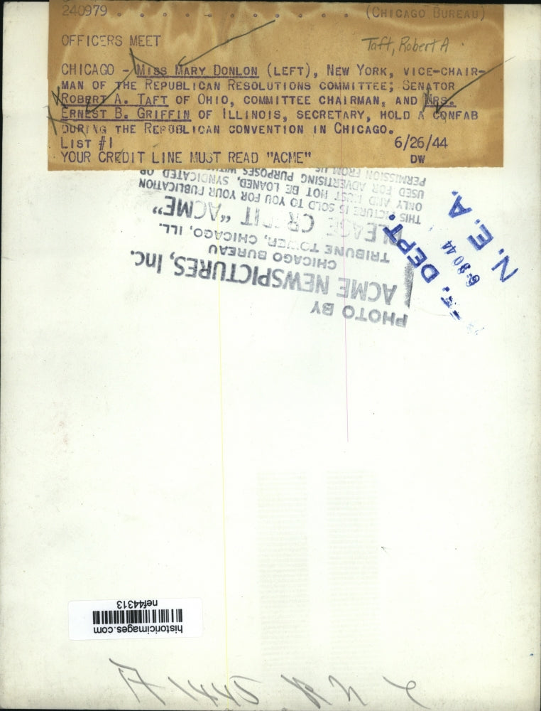 1944 Press Photo Republican Resolutions Committee During Convention in Chicago