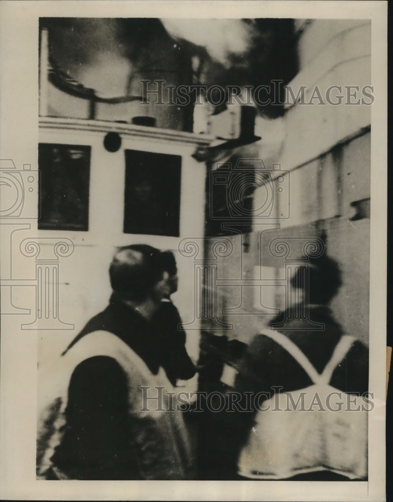 1941 Press Photo Finnish Steamer Caroline Thorden Hit by German Aircraft