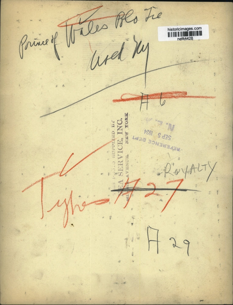 1924 Press Photo Prince of Wales Polo tie - nef44428