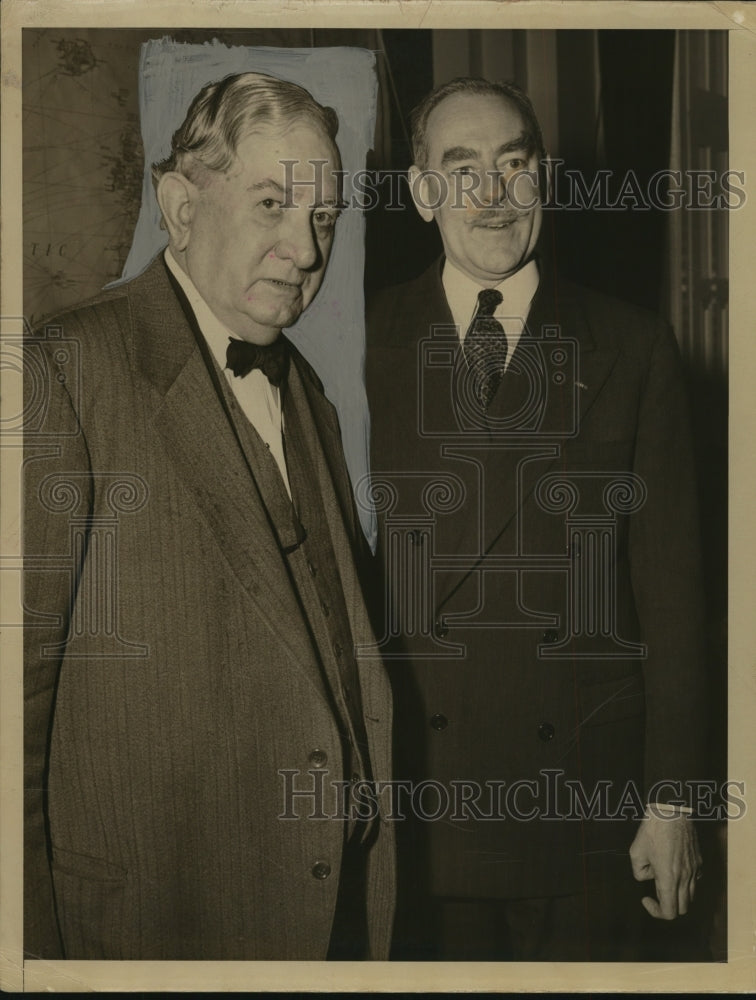 1950 Press Photo Tom Connally, Dean Acheson at Senate Foreign Relations Meeting