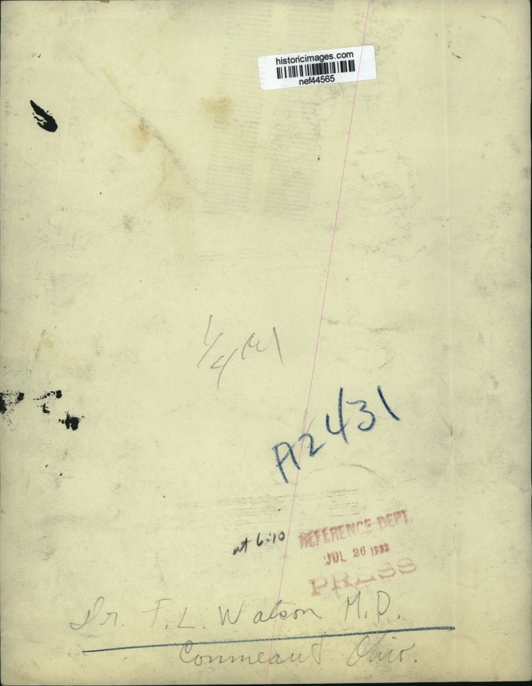 1937 Press Photo Dr. F.L. Watson, Ohio - nef44565