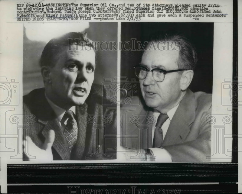 Load image into Gallery viewer, 1956 Press Photo Superior Oil Co Pleads Guilty of Violating Lobbying Law
