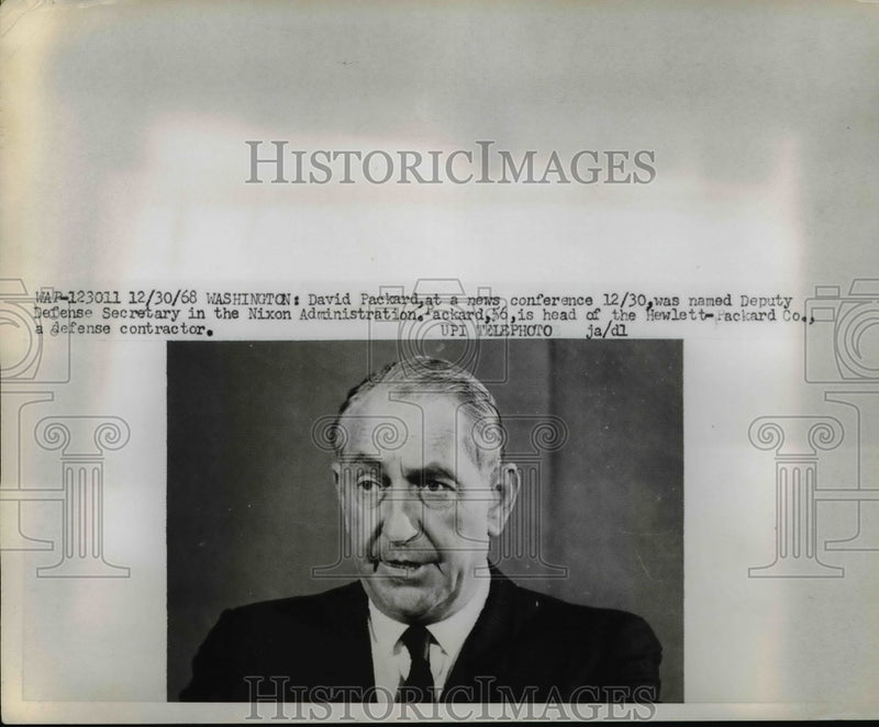 Load image into Gallery viewer, 1968 Press Photo David Packard Named Deputy Defense Secretary in Nixon Admin
