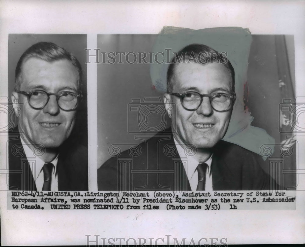 1956 Press Photo Livingston Merchant Nominated New U.S. Ambassador to Canada