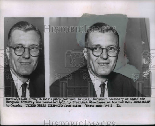 1956 Press Photo Livingston Merchant Nominated New U.S. Ambassador to Canada
