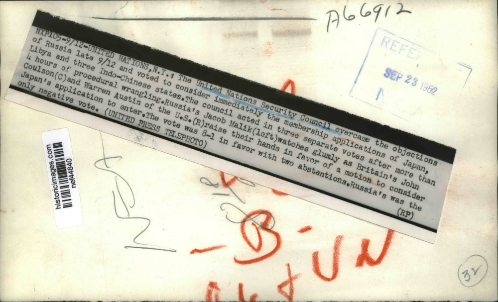 1952 Press Photo United Nations Security Council Meeting - nef44840