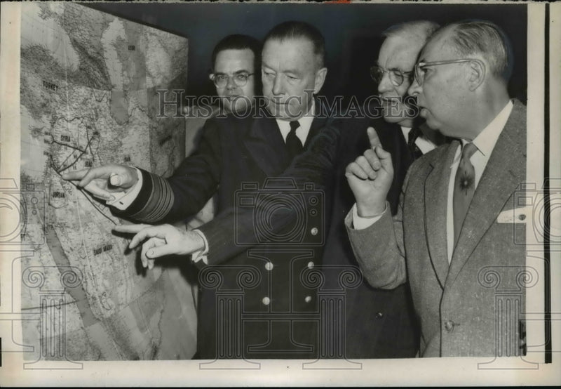 Load image into Gallery viewer, 1957 Press Photo John Foster Dulles, Others at House Foreign Affairs Hearing
