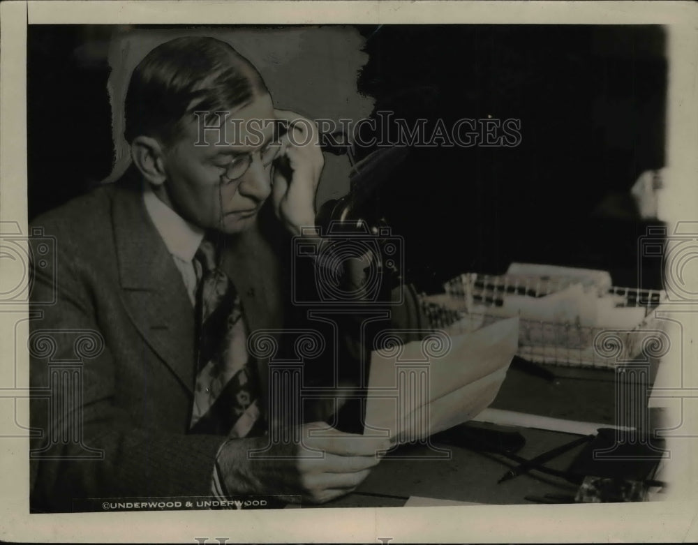 1924 Press Photo Charles G. Dawes at his Desk - nef44934