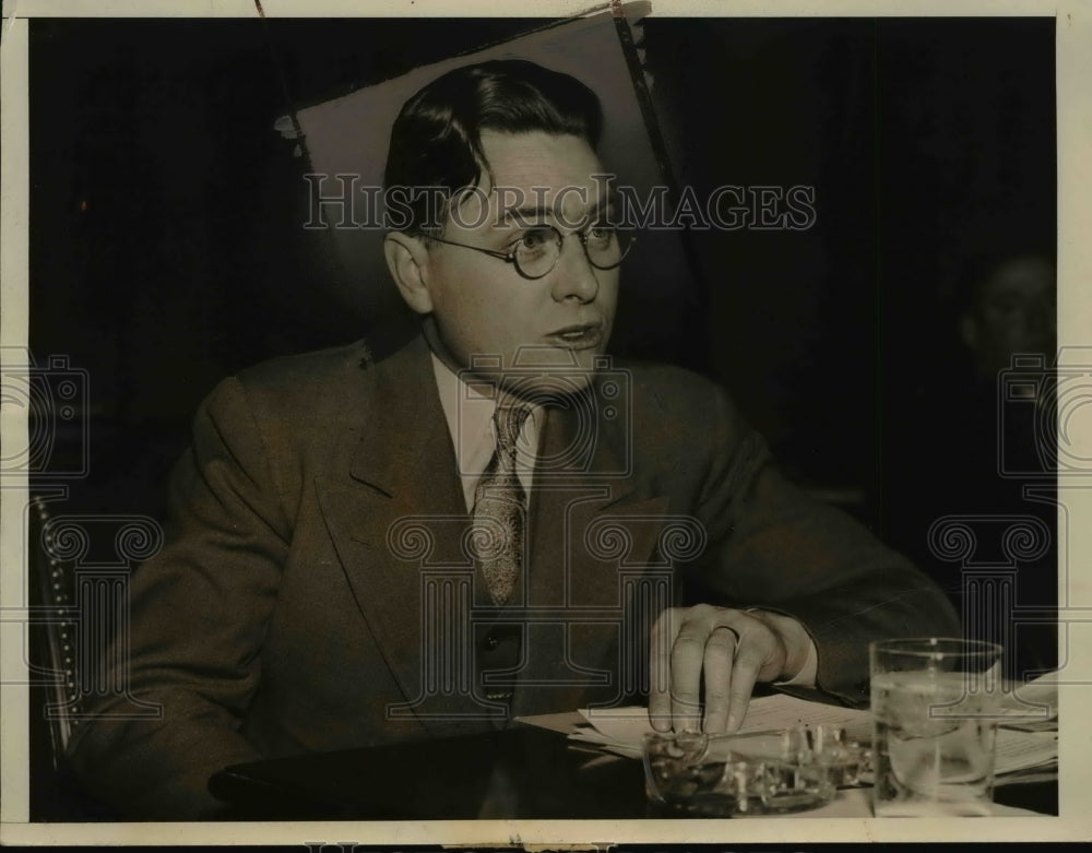 1938 Press Photo Homer C. Martin at Senate Unemployment Committee - nef44970