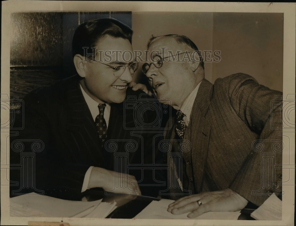 1939 Press Photo Homer Martin, William Green at AFL & UAW Meeting, Washington