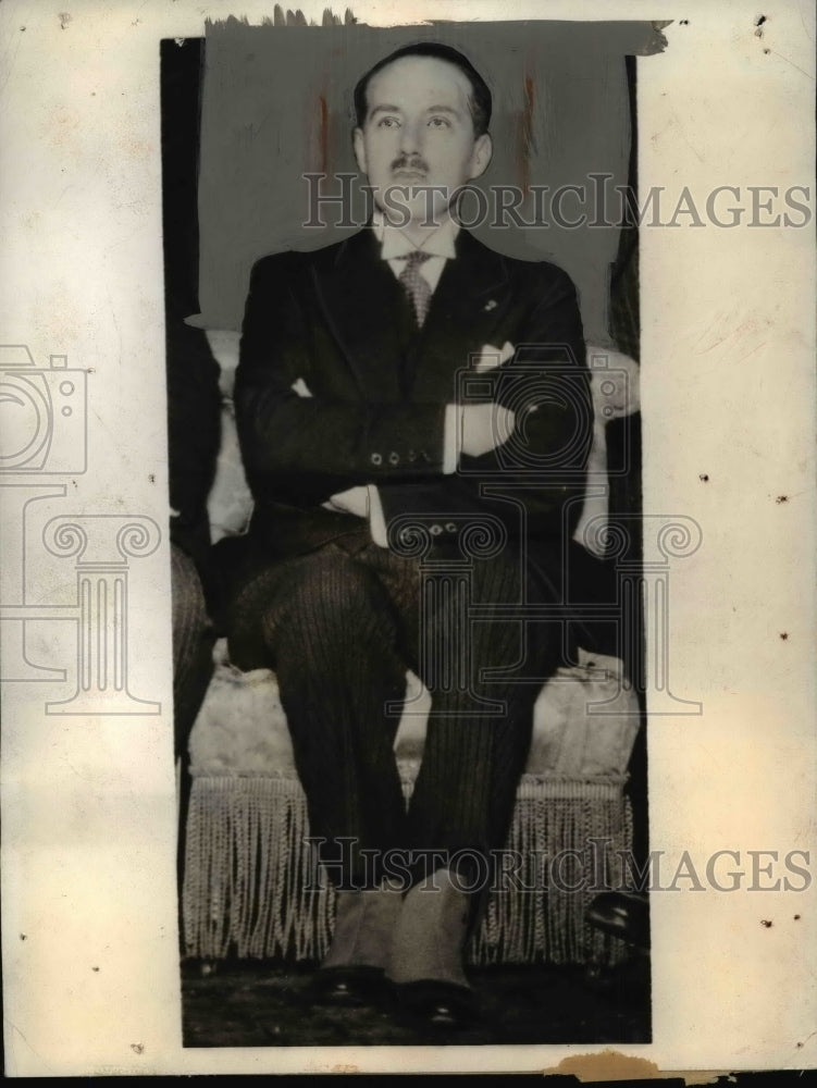 1935 Press Photo Paul Van Zeeland Becomes New Premier of Belgium on March 24th