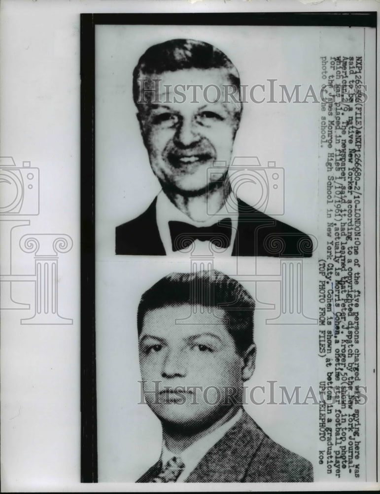 1961 Press Photo Morris Cohen, charged with Spying - nef45405