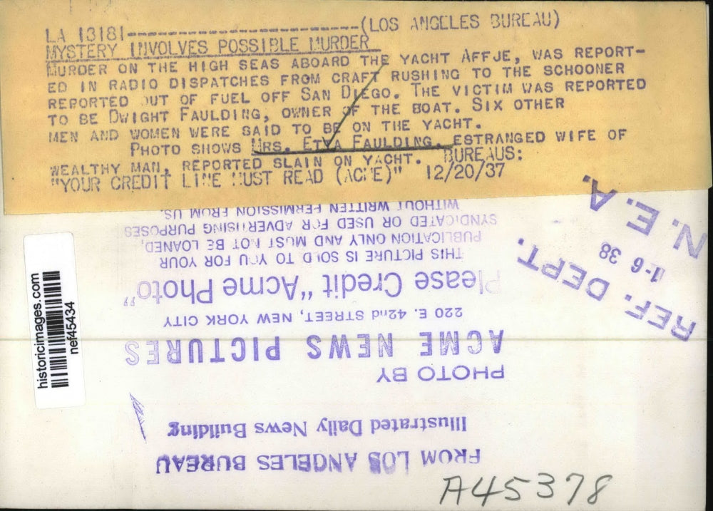 1937 Press Photo Etta Faulding - nef45434