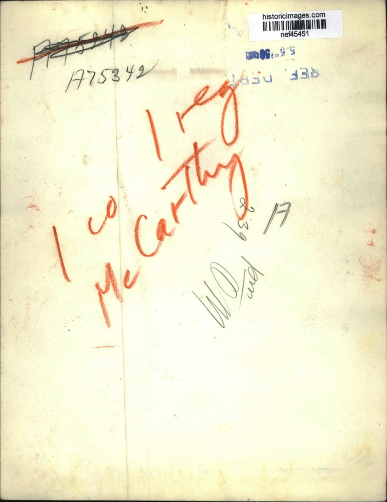 Press Photo Sen Joseph R McCarthy Says Senate Investigators Excluded Him