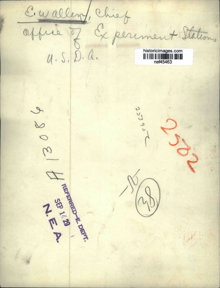1929 Press Photo E.W. Allen of USDA - nef45463