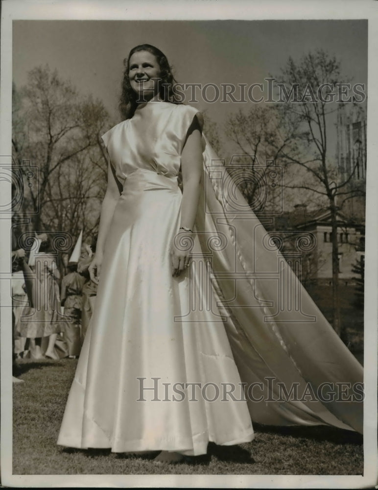 1939 Press Photo Virginia Tuttle at Wellesley College Three-Day Pageant