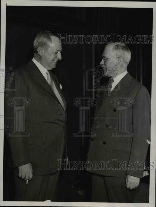 1936 Press Photo Charles R. Gay, Dr. Carl E. Parry at Stock Exchange Convention