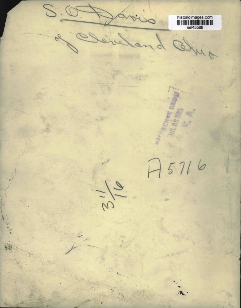 1925 Press Photo S.O. Davis of Cleveland, Ohio - nef45588