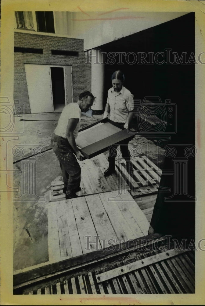 1975 Press Photo Library construction - nef45604