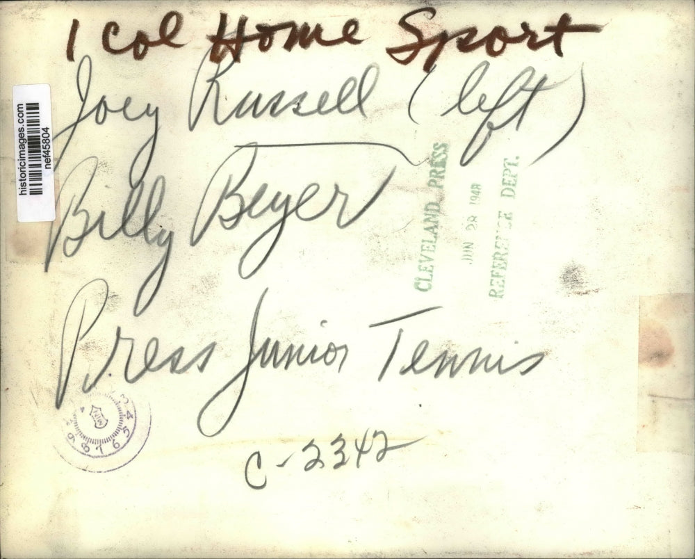 1948 Press Photo Junior Tennis Players - nef45804