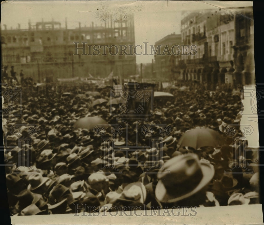 1926 Press Photo Crowd in Mexico City Mexico - nef45819