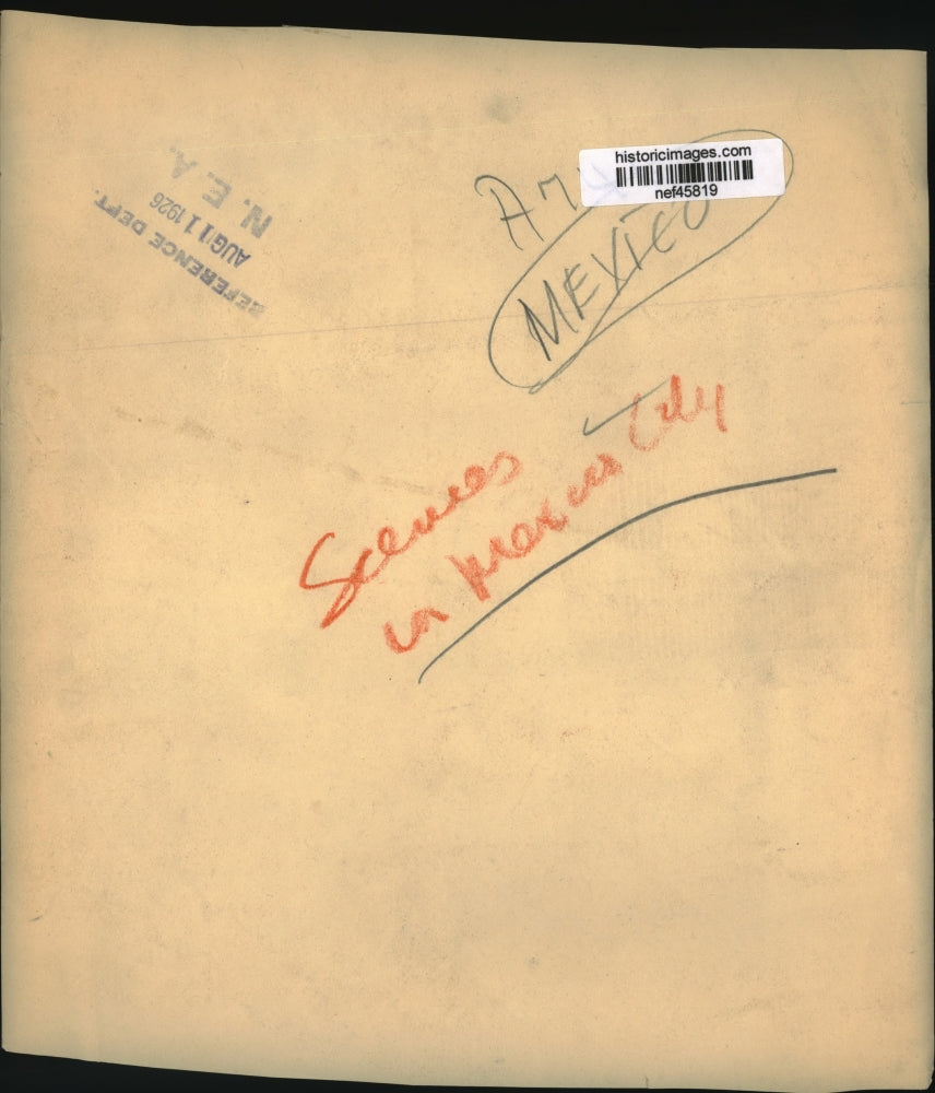 1926 Press Photo Crowd in Mexico City Mexico - nef45819