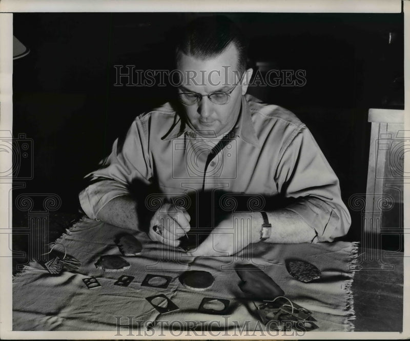 Load image into Gallery viewer, 1951 Press Photo J L Cunningham Newly Elected President of Chicago Lapidary Club
