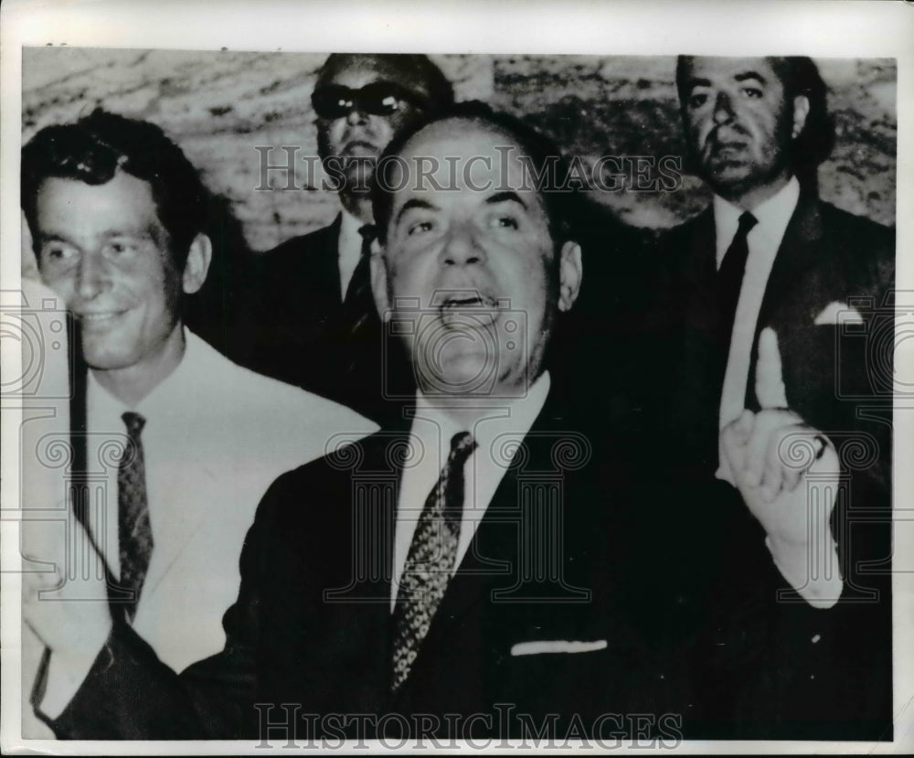 1968 Press Photo George Papadopoulos Holds New Constitution in Final Draft