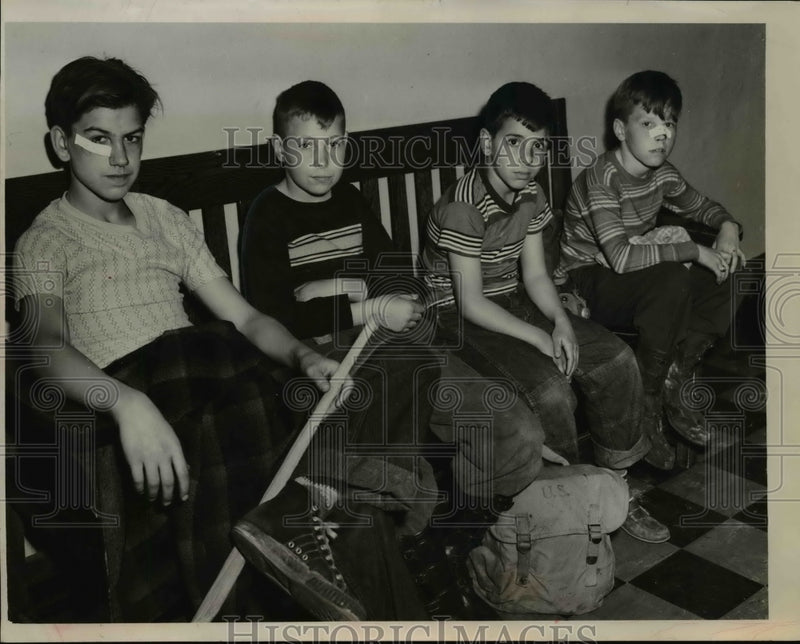 Load image into Gallery viewer, 1951 Press Photo Jerry Novak, Werner Ray, Anthony Rini, and Donald Charlton

